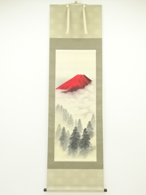 山水絵肉筆保証　蔵整理不用品処理　日本　中国<BR> X879C16-6 道具 ] - 道具 中国 長庚筆 水墨山水 肉筆絹本掛軸（保護箱） | ネット